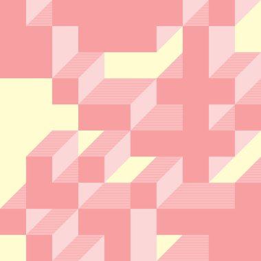 Edward Zajecs 2. Cubo 'nun 1971' deki uygulaması. Esasen 8 taştan oluşan bir Truchet fayans seti ve yerleştirme sanatı illüstrasyonu için kurallar 