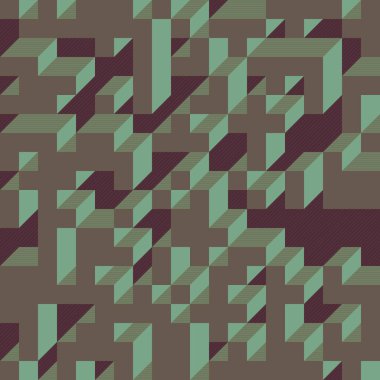 Edward Zajecs 2. Cubo 'nun 1971' deki uygulaması. Esasen 8 taştan oluşan bir Truchet fayans seti ve yerleştirme sanatı illüstrasyonu için kurallar  