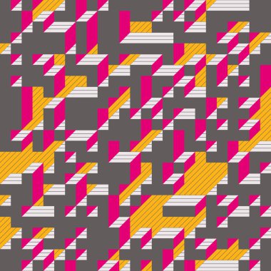 Edward Zajecs 2. Cubo 'nun 1971' deki uygulaması. Esasen 8 taştan oluşan bir Truchet fayans seti ve yerleştirme sanatı illüstrasyonu için kurallar 