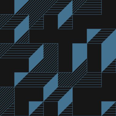 Edward Zajecs 2. Cubo 'nun 1971' deki uygulaması. Esasen 8 taştan oluşan bir Truchet fayans seti ve yerleştirme sanatı illüstrasyonu için kurallar  