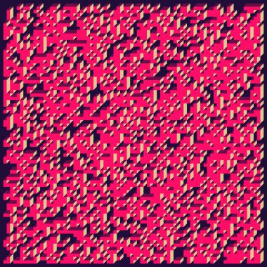 Edward Zajecs 2. Cubo 'nun 1971' deki uygulaması. Esasen 8 taştan oluşan bir Truchet fayans seti ve yerleştirme sanatı illüstrasyonu için kurallar 