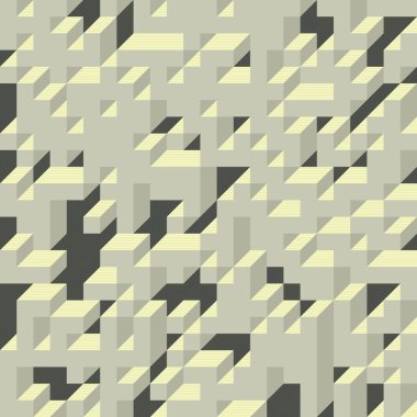 Edward Zajecs 2. Cubo 'nun 1971' deki uygulaması. Esasen 8 taştan oluşan bir Truchet fayans seti ve yerleştirme sanatı illüstrasyonu için kurallar 