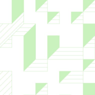 Edward Zajecs 2. Cubo 'nun 1971' deki uygulaması. Esasen 8 taştan oluşan bir Truchet fayans seti ve yerleştirme sanatı illüstrasyonu için kurallar 