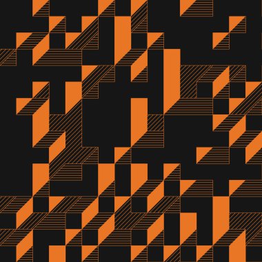 Edward Zajecs 2. Cubo 'nun 1971' deki uygulaması. Esasen 8 taştan oluşan bir Truchet fayans seti ve yerleştirme sanatı illüstrasyonu için kurallar 