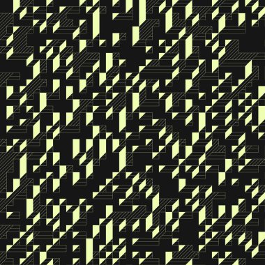 Edward Zajecs 2. Cubo 'nun 1971' deki uygulaması. Esasen 8 taştan oluşan bir Truchet fayans seti ve yerleştirme sanatı illüstrasyonu için kurallar  