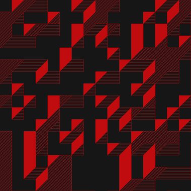 Edward Zajecs 2. Cubo 'nun 1971' deki uygulaması. Esasen 8 taştan oluşan bir Truchet fayans seti ve yerleştirme sanatı illüstrasyonu için kurallar 