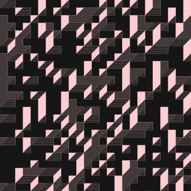 Edward Zajecs 2. Cubo 'nun 1971' deki uygulaması. Esasen 8 taştan oluşan bir Truchet fayans seti ve yerleştirme sanatı illüstrasyonu için kurallar 