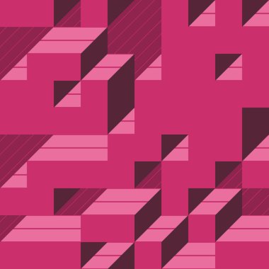 Edward Zajecs 2. Cubo 'nun 1971' deki uygulaması. Esasen 8 taştan oluşan bir Truchet fayans seti ve yerleştirme sanatı illüstrasyonu için kurallar  