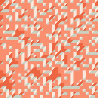 Edward Zajecs 2. Cubo 'nun 1971' deki uygulaması. Esasen 8 taştan oluşan bir Truchet fayans seti ve yerleştirme sanatı illüstrasyonu için kurallar 