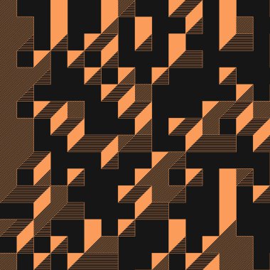 Edward Zajecs 2. Cubo 'nun 1971' deki uygulaması. Esasen 8 taştan oluşan bir Truchet fayans seti ve yerleştirme sanatı illüstrasyonu için kurallar 