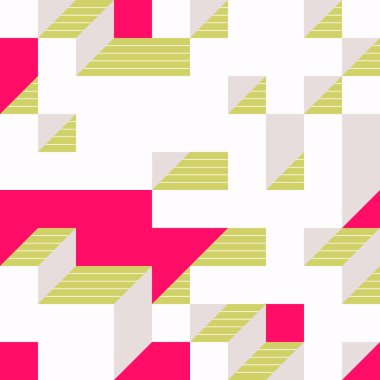 Edward Zajecs 2. Cubo 'nun 1971' deki uygulaması. Esasen 8 taştan oluşan bir Truchet fayans seti ve yerleştirme sanatı illüstrasyonu için kurallar  