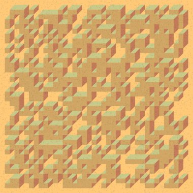 Edward Zajecs 2. Cubo 'nun 1971' deki uygulaması. Esasen 8 taştan oluşan bir Truchet fayans seti ve yerleştirme sanatı illüstrasyonu için kurallar  