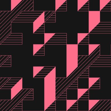 Edward Zajecs 2. Cubo 'nun 1971' deki uygulaması. Esasen 8 taştan oluşan bir Truchet fayans seti ve yerleştirme sanatı illüstrasyonu için kurallar 