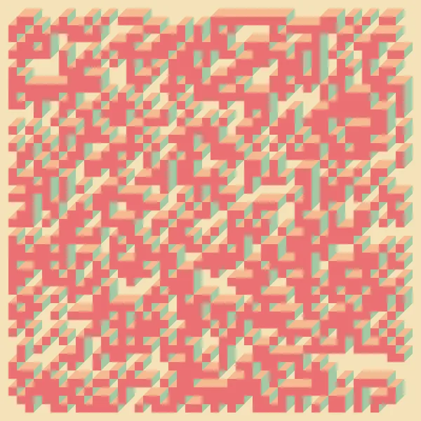 Edward Zajecs 2. Cubo 'nun 1971' deki uygulaması. Esasen 8 taştan oluşan bir Truchet fayans seti ve yerleştirme sanatı illüstrasyonu için kurallar 