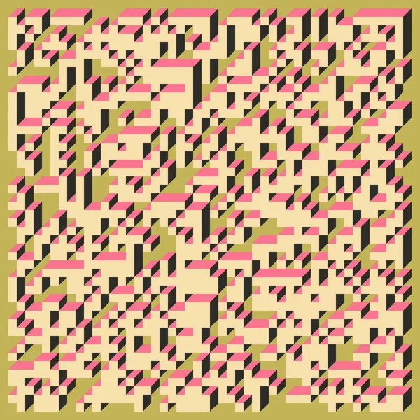 Edward Zajecs 2. Cubo 'nun 1971' deki uygulaması. Esasen 8 taştan oluşan bir Truchet fayans seti ve yerleştirme sanatı illüstrasyonu için kurallar 