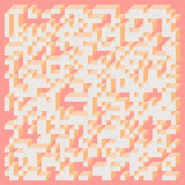 Edward Zajecs 2. Cubo 'nun 1971' deki uygulaması. Esasen 8 taştan oluşan bir Truchet fayans seti ve yerleştirme sanatı illüstrasyonu için kurallar 