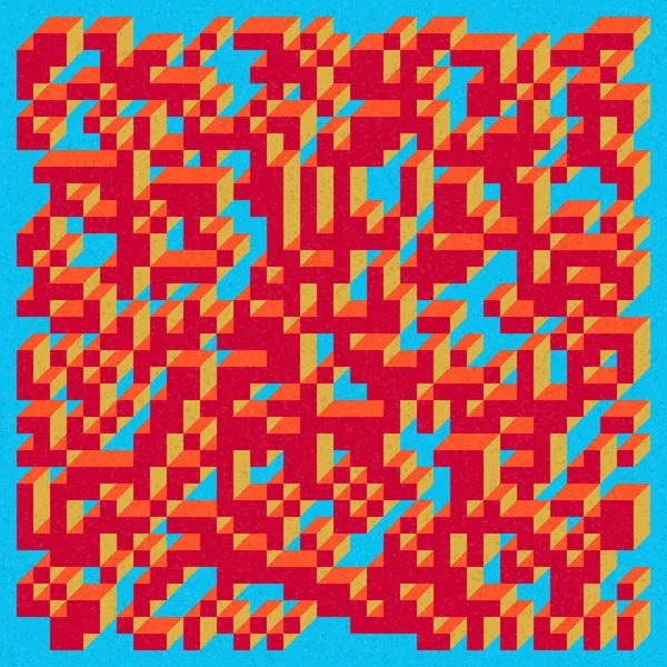 Edward Zajecs 2. Cubo 'nun 1971' deki uygulaması. Esasen 8 taştan oluşan bir Truchet fayans seti ve yerleştirme sanatı illüstrasyonu için kurallar 