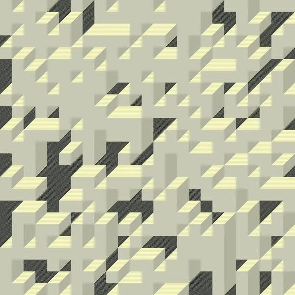 Edward Zajecs 2. Cubo 'nun 1971' deki uygulaması. Esasen 8 taştan oluşan bir Truchet fayans seti ve yerleştirme sanatı illüstrasyonu için kurallar 