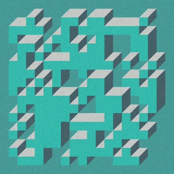 Edward Zajecs 2. Cubo 'nun 1971' deki uygulaması. Esasen 8 taştan oluşan bir Truchet fayans seti ve yerleştirme sanatı illüstrasyonu için kurallar 