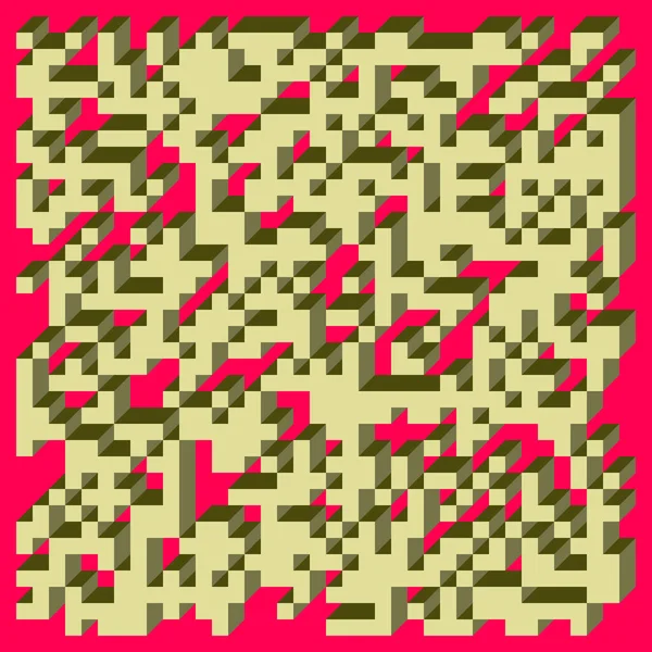 Edward Zajecs 2. Cubo 'nun 1971' deki uygulaması. Esasen 8 taştan oluşan bir Truchet fayans seti ve yerleştirme sanatı illüstrasyonu için kurallar  