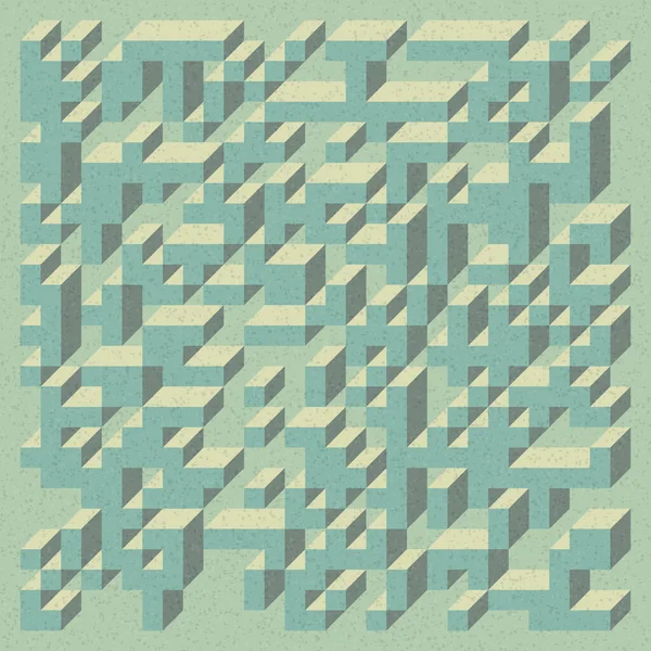 Edward Zajecs 2. Cubo 'nun 1971' deki uygulaması. Esasen 8 taştan oluşan bir Truchet fayans seti ve yerleştirme sanatı illüstrasyonu için kurallar 