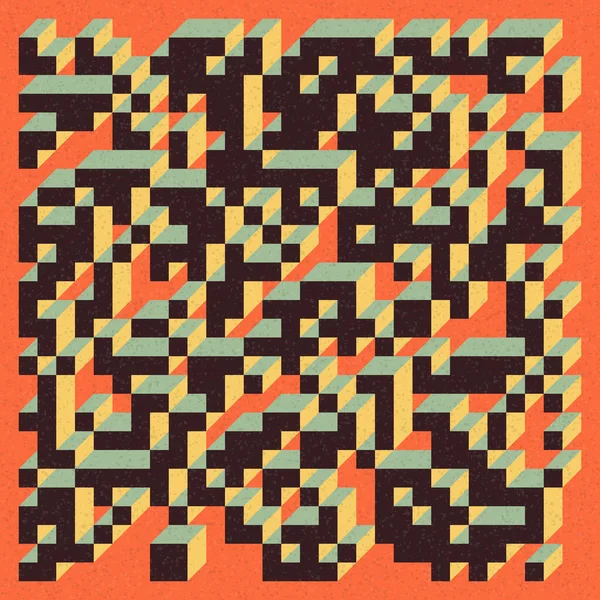 Edward Zajecs 2. Cubo 'nun 1971' deki uygulaması. Esasen 8 taştan oluşan bir Truchet fayans seti ve yerleştirme sanatı illüstrasyonu için kurallar 