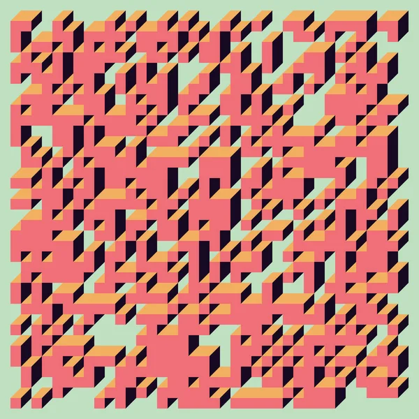 Edward Zajecs 2. Cubo 'nun 1971' deki uygulaması. Esasen 8 taştan oluşan bir Truchet fayans seti ve yerleştirme sanatı illüstrasyonu için kurallar  