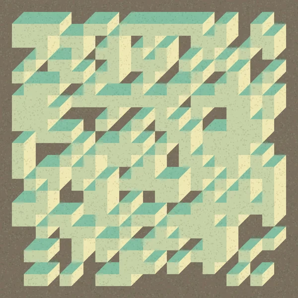 Edward Zajecs 2. Cubo 'nun 1971' deki uygulaması. Esasen 8 taştan oluşan bir Truchet fayans seti ve yerleştirme sanatı illüstrasyonu için kurallar 