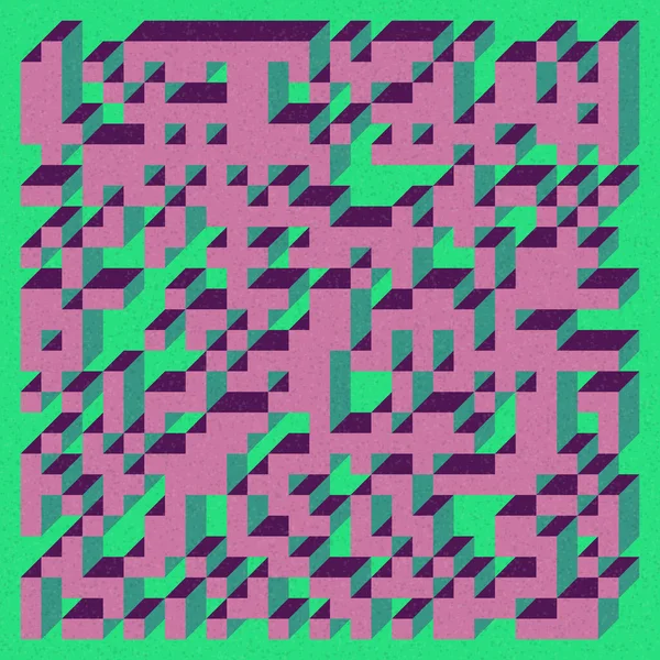 Edward Zajecs 2. Cubo 'nun 1971' deki uygulaması. Esasen 8 taştan oluşan bir Truchet fayans seti ve yerleştirme sanatı illüstrasyonu için kurallar 