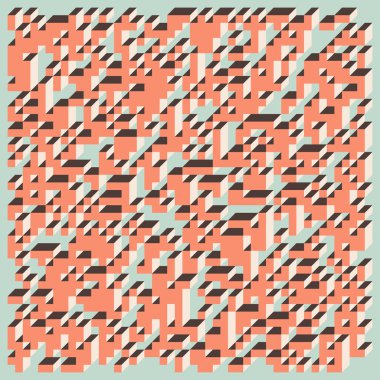 Edward Zajecs 2. Cubo 'nun 1971' deki uygulaması. Esasen 8 taştan oluşan bir Truchet fayans seti ve yerleştirme sanatı illüstrasyonu için kurallar 