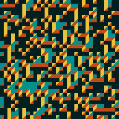 Edward Zajecs 2. Cubo 'nun 1971' deki uygulaması. Esasen 8 taştan oluşan bir Truchet fayans seti ve yerleştirme sanatı illüstrasyonu için kurallar 