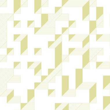 Edward Zajecs 2. Cubo 'nun 1971' deki uygulaması. Esasen 8 taştan oluşan bir Truchet fayans seti ve yerleştirme sanatı illüstrasyonu için kurallar 