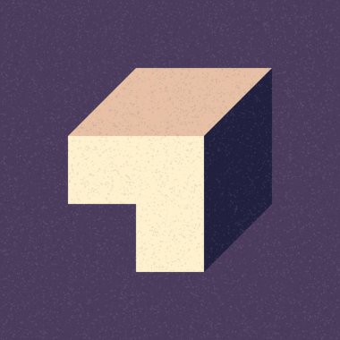 Edward Zajecs 2. Cubo 'nun 1971' deki uygulaması. Esasen 8 taştan oluşan bir Truchet fayans seti ve yerleştirme sanatı illüstrasyonu için kurallar 