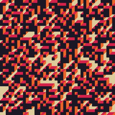 Edward Zajecs 2. Cubo 'nun 1971' deki uygulaması. Esasen 8 taştan oluşan bir Truchet fayans seti ve yerleştirme sanatı illüstrasyonu için kurallar 