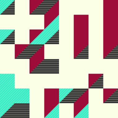 Edward Zajecs 2. Cubo 'nun 1971' deki uygulaması. Esasen 8 taştan oluşan bir Truchet fayans seti ve yerleştirme sanatı illüstrasyonu için kurallar 