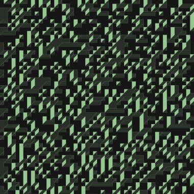 Edward Zajecs 2. Cubo 'nun 1971' deki uygulaması. Esasen 8 taştan oluşan bir Truchet fayans seti ve yerleştirme sanatı illüstrasyonu için kurallar 