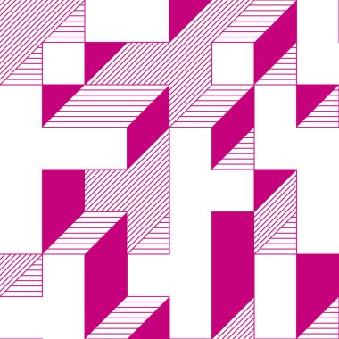 Edward Zajecs 2. Cubo 'nun 1971' deki uygulaması. Esasen 8 taştan oluşan bir Truchet fayans seti ve yerleştirme sanatı illüstrasyonu için kurallar 