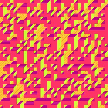 Edward Zajecs 2. Cubo 'nun 1971' deki uygulaması. Esasen 8 taştan oluşan bir Truchet fayans seti ve yerleştirme sanatı illüstrasyonu için kurallar 