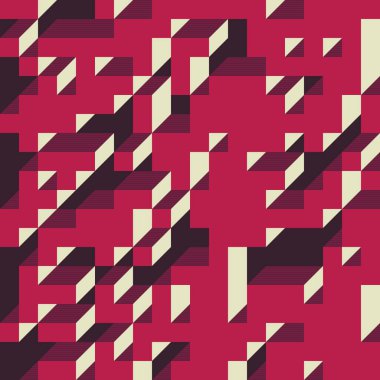 Edward Zajecs 2. Cubo 'nun 1971' deki uygulaması. Esasen 8 taştan oluşan bir Truchet fayans seti ve yerleştirme sanatı illüstrasyonu için kurallar 