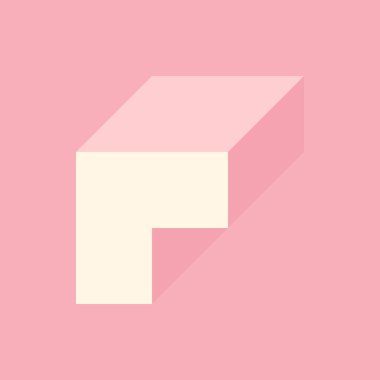 Edward Zajecs 2. Cubo 'nun 1971' deki uygulaması. Esasen 8 taştan oluşan bir Truchet fayans seti ve yerleştirme sanatı illüstrasyonu için kurallar 