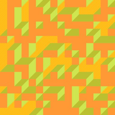 Edward Zajecs 2. Cubo 'nun 1971' deki uygulaması. Esasen 8 taştan oluşan bir Truchet fayans seti ve yerleştirme sanatı illüstrasyonu için kurallar 