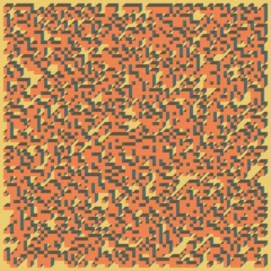 Edward Zajecs 2. Cubo 'nun 1971' deki uygulaması. Esasen 8 taştan oluşan bir Truchet fayans seti ve yerleştirme sanatı illüstrasyonu için kurallar 