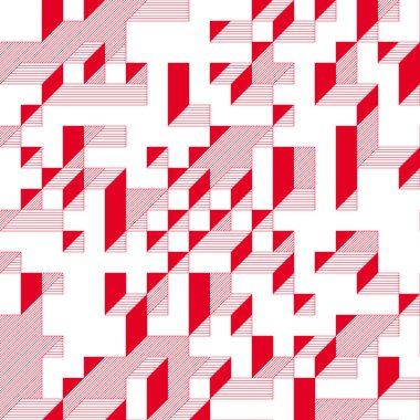 Edward Zajecs 2. Cubo 'nun 1971' deki uygulaması. Esasen 8 taştan oluşan bir Truchet fayans seti ve yerleştirme sanatı illüstrasyonu için kurallar 