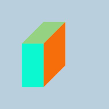 Edward Zajecs 2. Cubo 'nun 1971' deki uygulaması. Esasen 8 taştan oluşan bir Truchet fayans seti ve yerleştirme sanatı illüstrasyonu için kurallar 