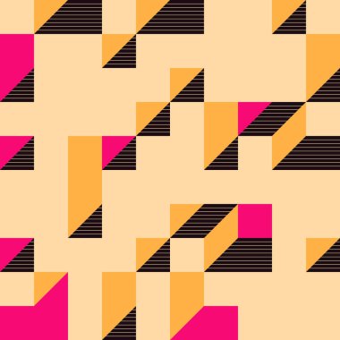 Edward Zajecs 2. Cubo 'nun 1971' deki uygulaması. Esasen 8 taştan oluşan bir Truchet fayans seti ve yerleştirme sanatı illüstrasyonu için kurallar 