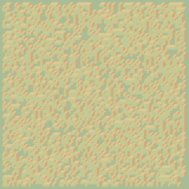 Edward Zajecs 2. Cubo 'nun 1971' deki uygulaması. Esasen 8 taştan oluşan bir Truchet fayans seti ve yerleştirme sanatı illüstrasyonu için kurallar  