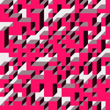 Edward Zajecs 2. Cubo 'nun 1971' deki uygulaması. Esasen 8 taştan oluşan bir Truchet fayans seti ve yerleştirme sanatı illüstrasyonu için kurallar 