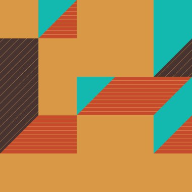 Edward Zajecs 2. Cubo 'nun 1971' deki uygulaması. Esasen 8 taştan oluşan bir Truchet fayans seti ve yerleştirme sanatı illüstrasyonu için kurallar  