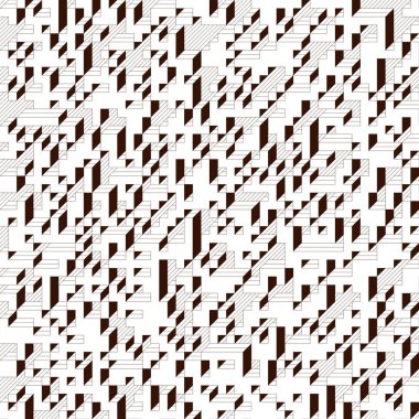 Edward Zajecs 2. Cubo 'nun 1971' deki uygulaması. Esasen 8 taştan oluşan bir Truchet fayans seti ve yerleştirme sanatı illüstrasyonu için kurallar 