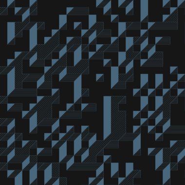 Edward Zajecs 2. Cubo 'nun 1971' deki uygulaması. Esasen 8 taştan oluşan bir Truchet fayans seti ve yerleştirme sanatı illüstrasyonu için kurallar  